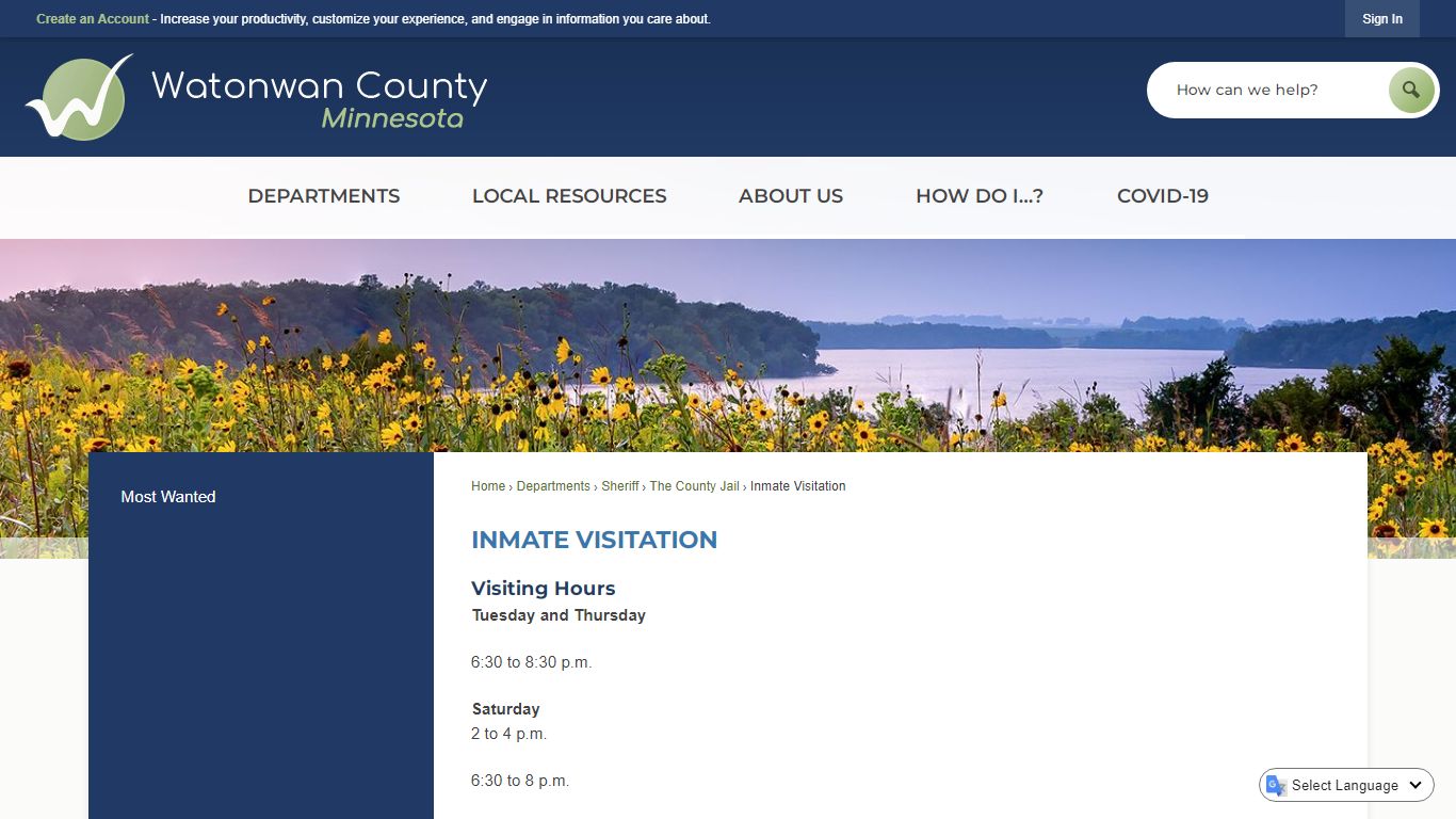 Inmate Visitation | Watonwan County, MN - Official Website